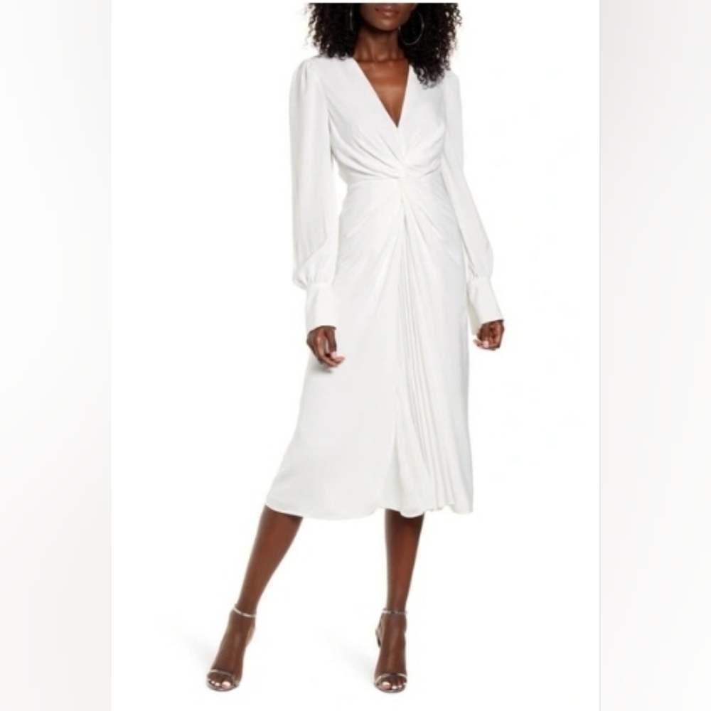 Ivory Endless Rose Midi Dress, Size Small